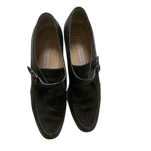 Enzo Angiolini Black Chunky Mary Jane Heels 9.5